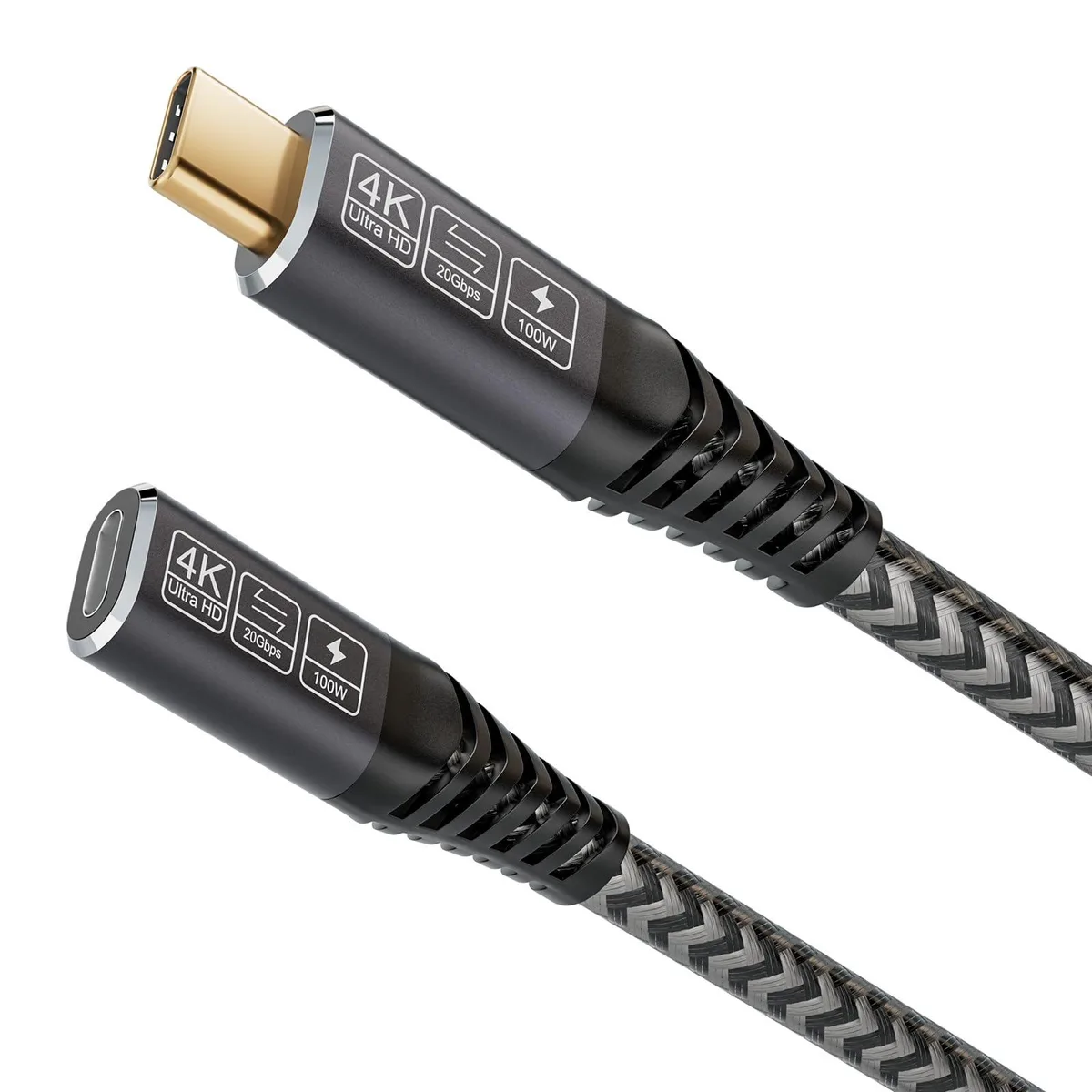 Vszerda Vszerda USB C 3.2 Extender 3.3Ft Nylon Male to Female 20Gbps 100W — product photo