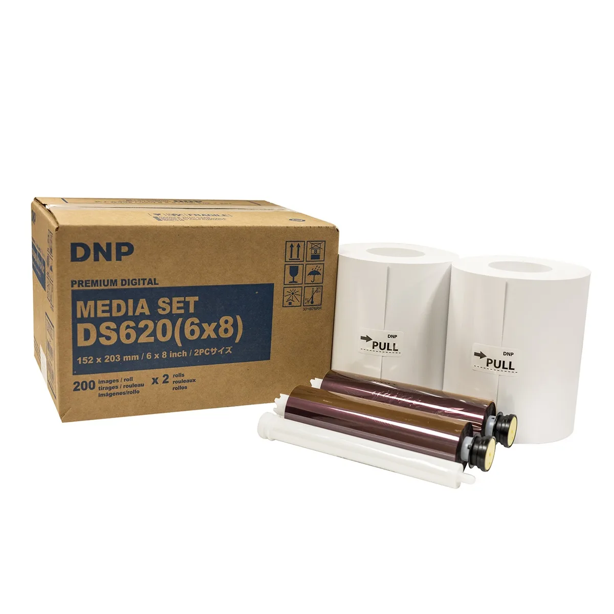 DNP IMS America Corporation DNP IMS America Corporation DS620A 6x8" Dye Sub Media 2 Rolls 400 Prints Printer Ribbon — product photo
