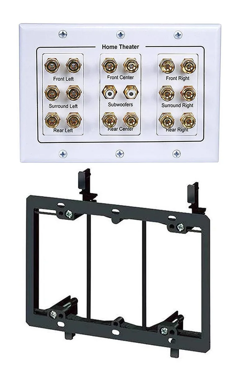 iMBAPrice iMBAPrice 3-Gang Home Theater 8.2 Surround Sound Wall Plate with Bracket — product photo