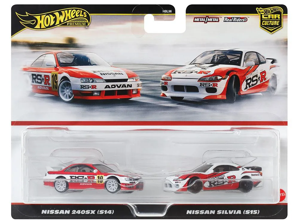 Hot Wheels Hot Wheels Nissan 240SX S14 #19 &amp; Silvia S15 Car Culture Set — product photo