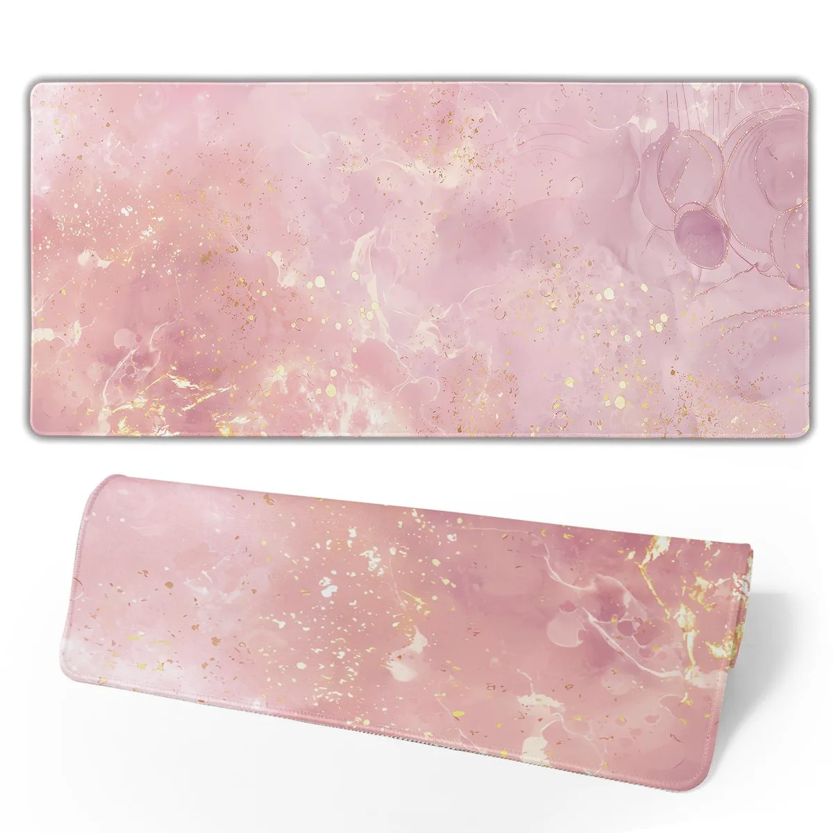 KEHIPI KEHIPI Rose Gold Marble Large Mouse Pad 31.5 x 11.8 Inch — product photo