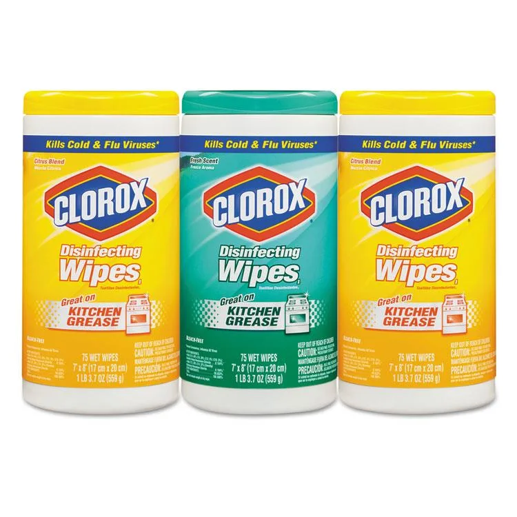 Clorox Clorox CLO30208 Disinfecting Wipes 3 Pack cleaning — product photo