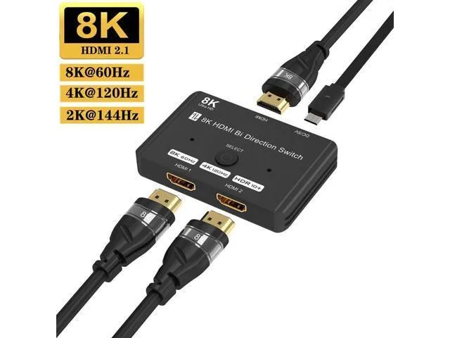 LORDWORLD LORDWORLD HDMI 2.1 KVM Switch 8K@60Hz 4K@120Hz 48Gbps Bi-Directional — product photo