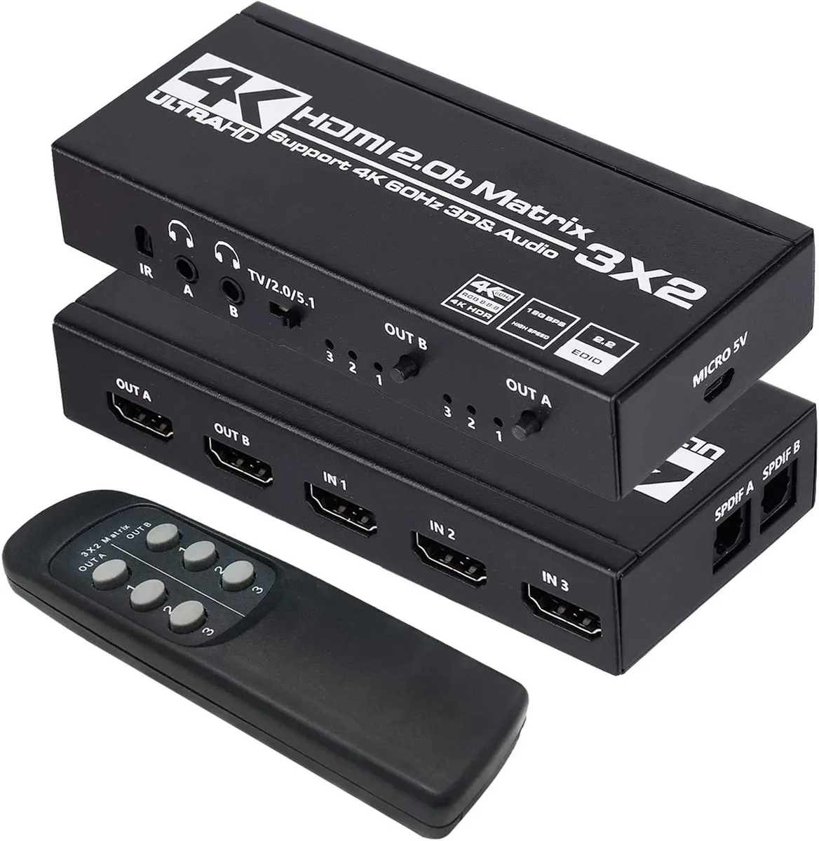 Jansicotek Jansicotek OZJ5 3x2 HDMI Matrix Switch 4K@60Hz — product photo