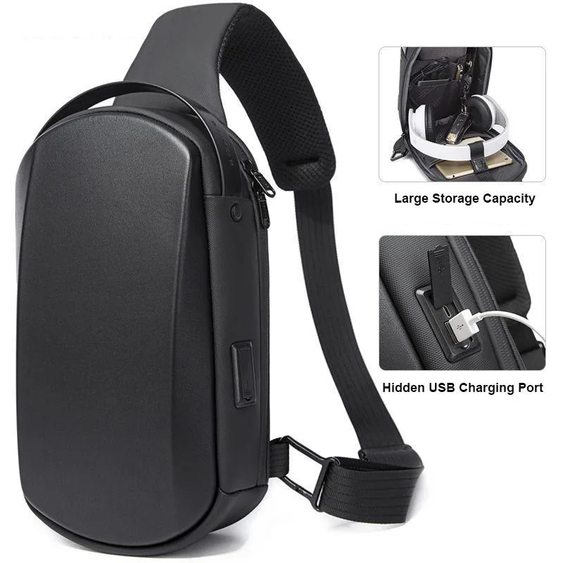Werleo Werleo Sling Bag Black Waterproof USB 4.7L — product photo