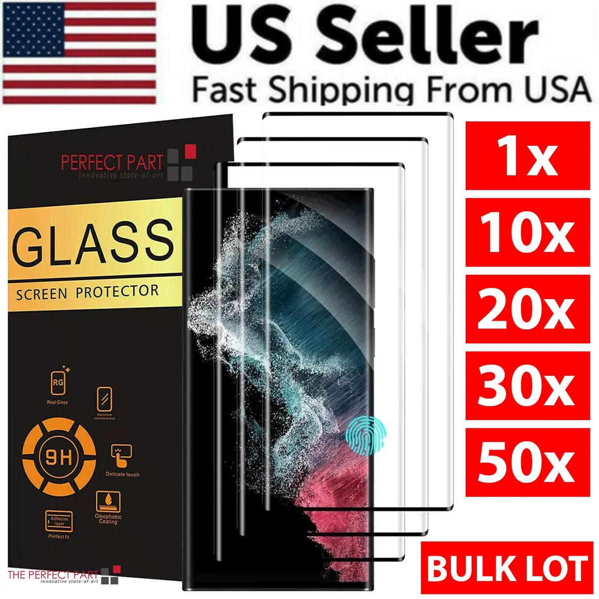 The Perfect Part The Perfect Part Tempered Glass Screen Protector 23-pack S22 S23 Type 565 Black — product photo