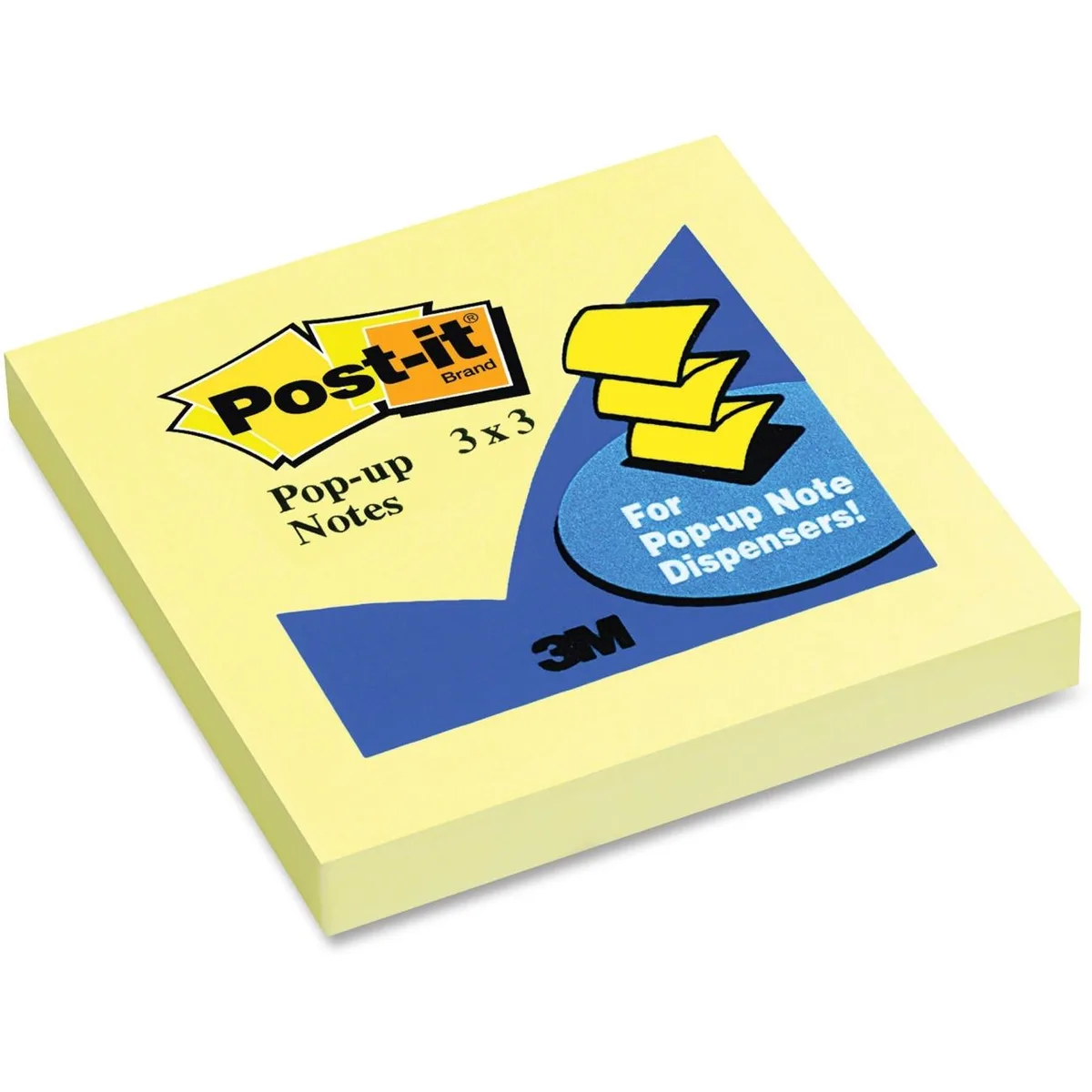 3M 3M R330YWPK sticky notes 12 pads 1200 sheets 3 in x 3 in — product photo