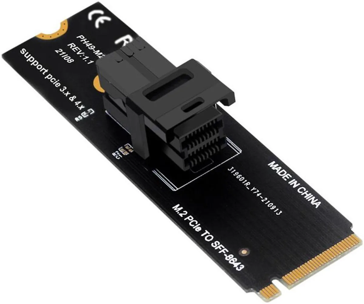 Vszerda Vszerda M-Key NVMe M.2 to SFF-8643 Adapter Expansion Card MiniSAS to NVMe PCIe 4.0 for U.2 SFF-8639 Intel 750 — product photo