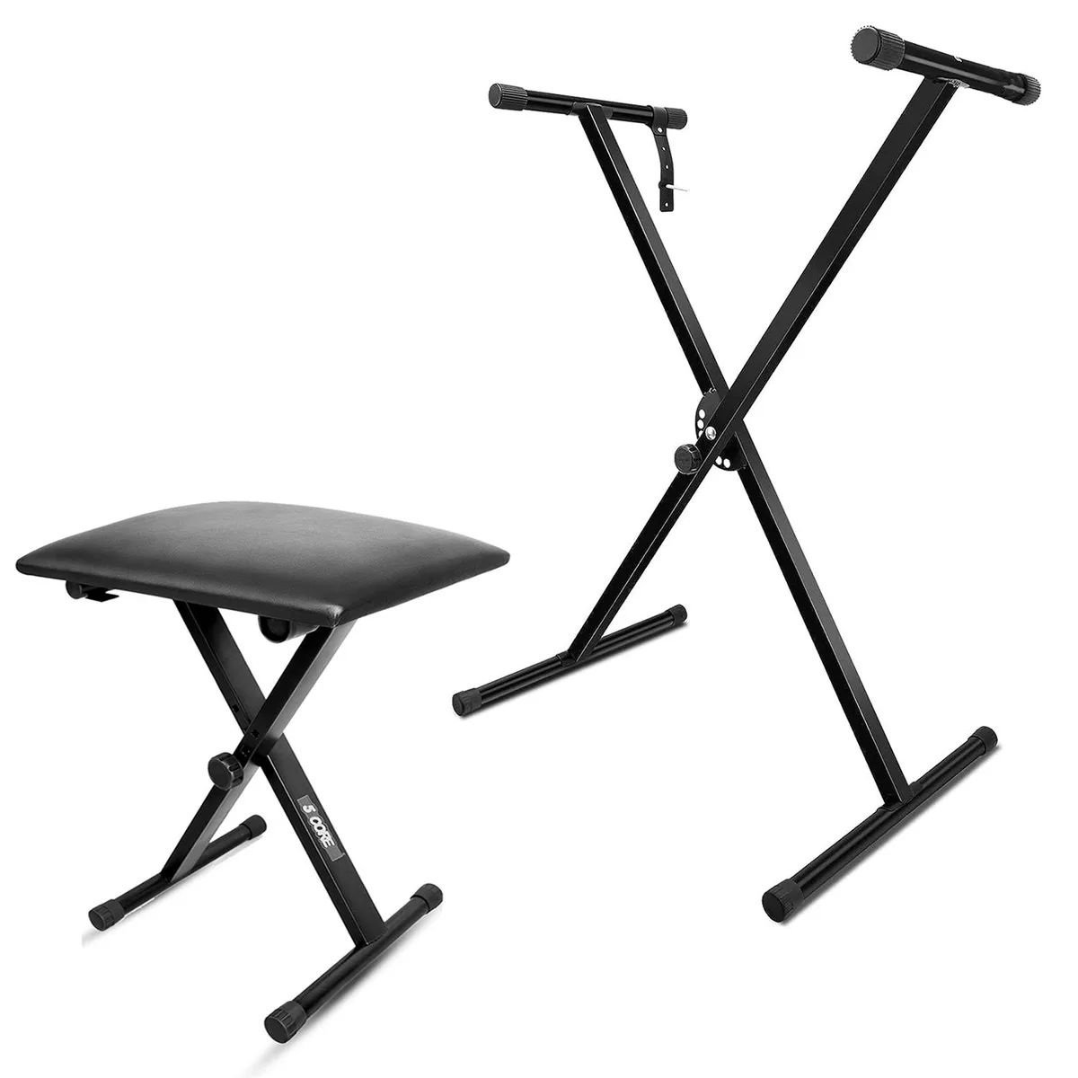 5 Core Inc. 5 Core Inc. Keyboard Stand &amp; Bench Set KS 1X BLK+KBB 02 BLK — product photo