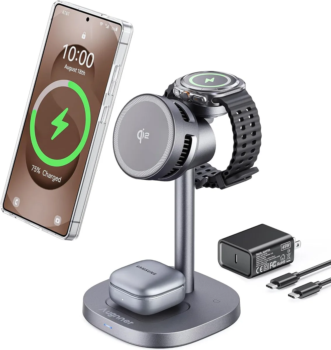 Luisport Luisport Magnetic Wireless Charger Qi2 15W 3-in-1 TEC Cooling — product photo