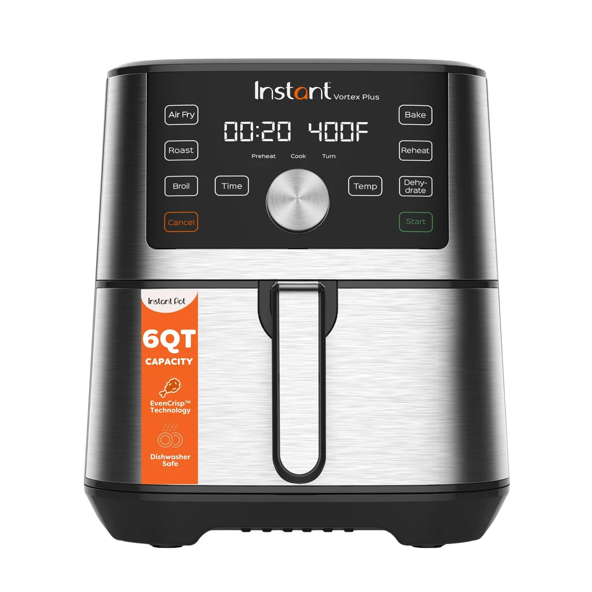 Instant Vortex Plus 6 Qt Air Fryer, Stainless Steel — product photo