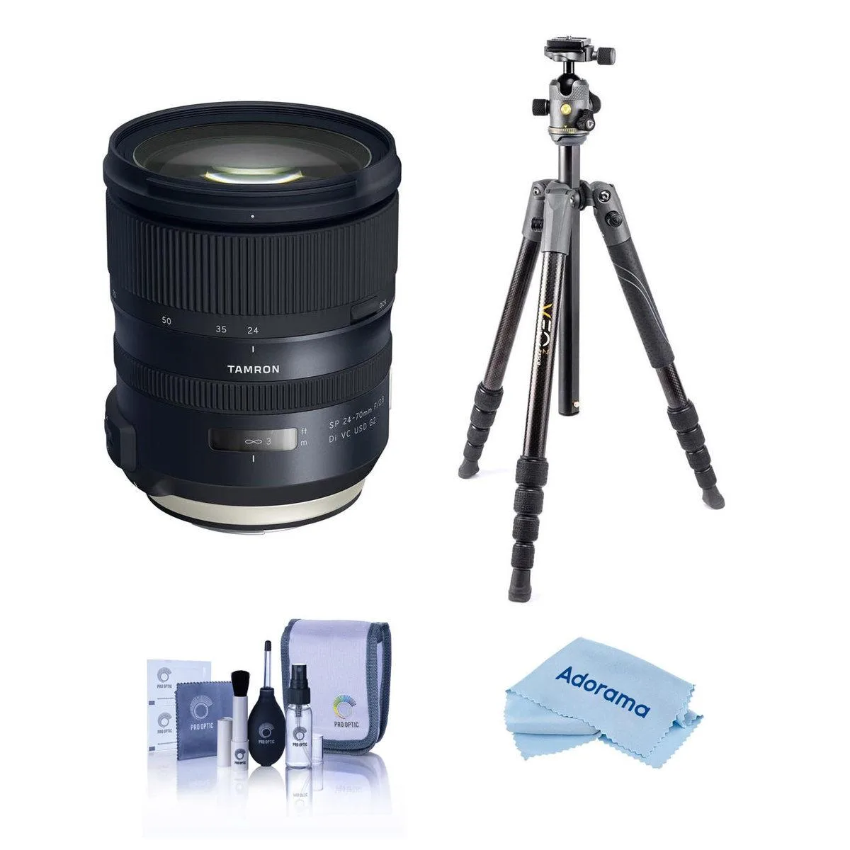 Tamron Tamron SP 24-70mm f/2.8 Di VC USD G2 Lens for Nikon F with Vanguard VEO 3 GO 235AB Tripod — product photo
