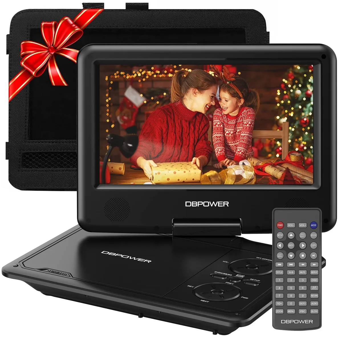 DBPOWER CHY-9 11.5" Portable DVD Player 9" Swivel Screen Black — product photo