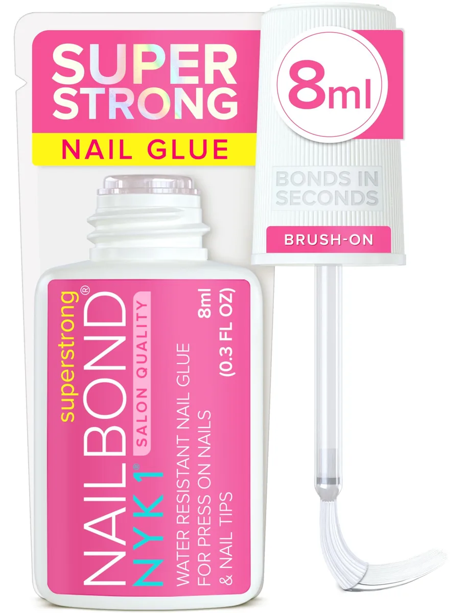  NYK1 NailBond Brush-On Nail Glue 8ml Clear — product photo