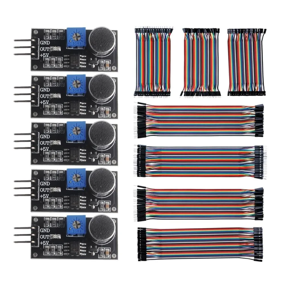 ARENTI ARENTI LM393 Microphone Sensor 5pcs 280pcs Wires 10cm 20cm — product photo