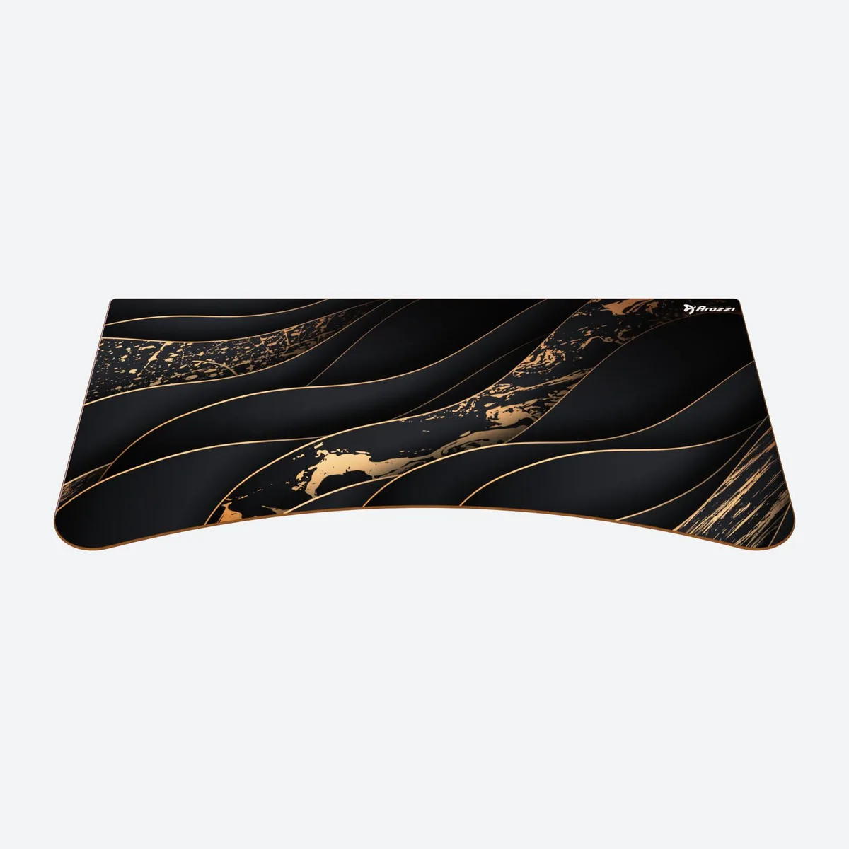 Large rectangular microfibre desk mat with stitched edges, 5 mm thick, dark surface, rubber underside