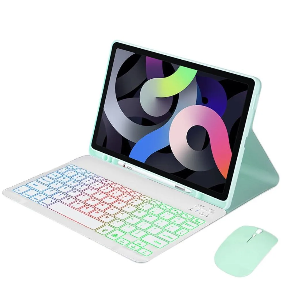 Timoom Timoom Rainbow Backlit Keyboard Case with Mouse for Samsung Galaxy Tab A7 10.4 (Mint) — product photo