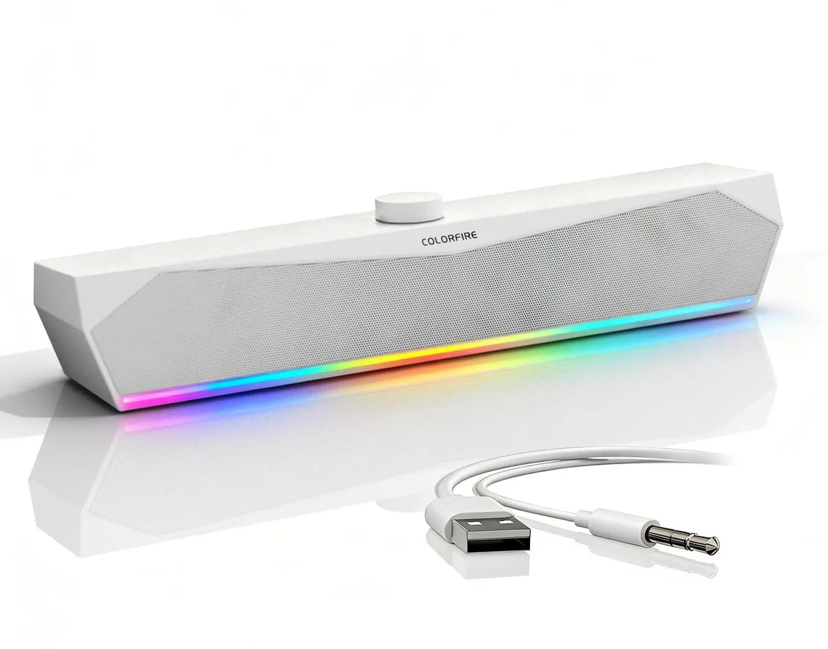  Colorful FS-T2105 Touch Light Speaker White 2.0 6W — product photo