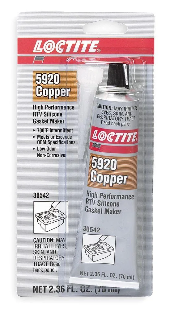 Copper-coloured RTV gasket-maker paste in a 70 mL tube
