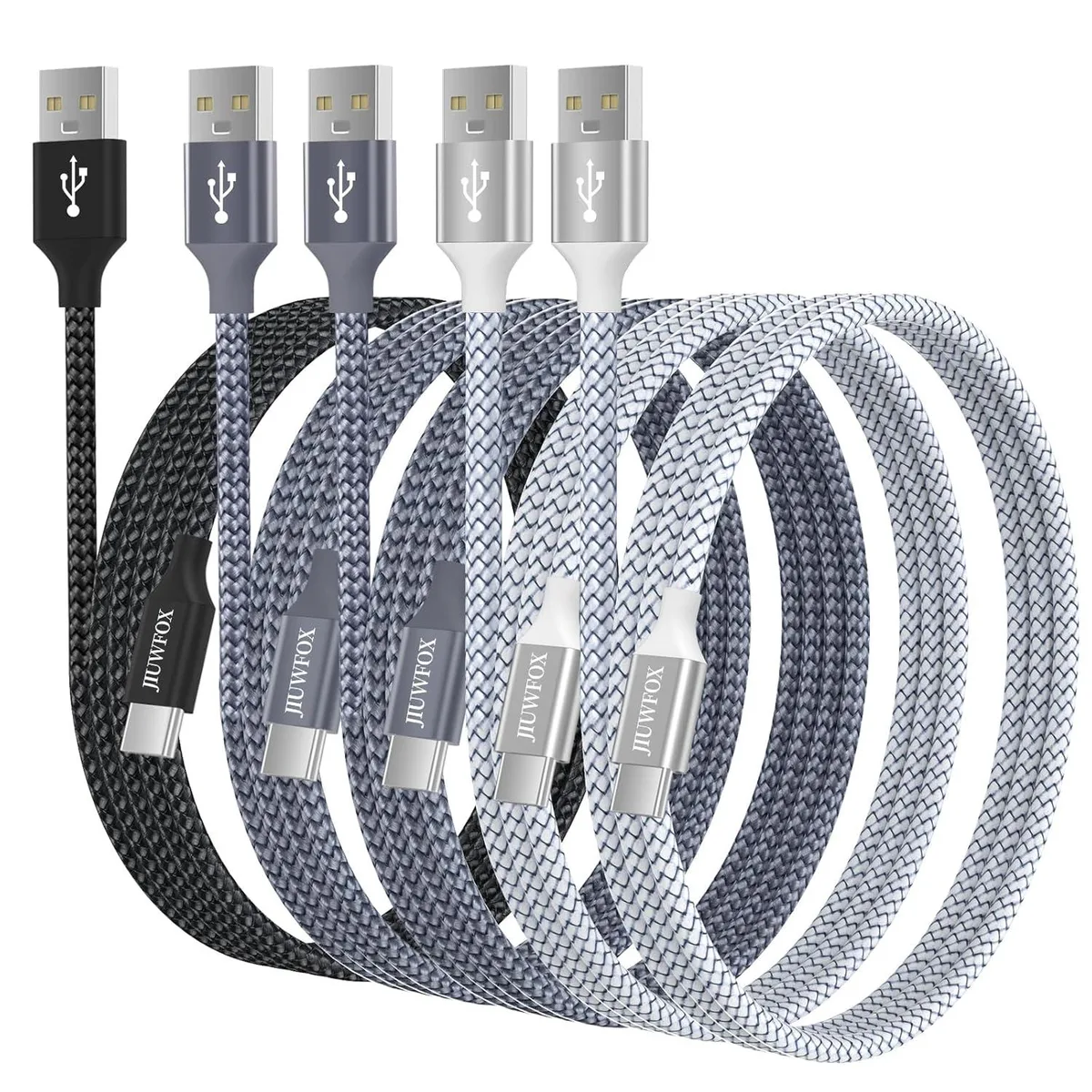 Miimall Miimall USB to USB-C Cable 5-Pack (3/3/6/6/10 ft) — product photo