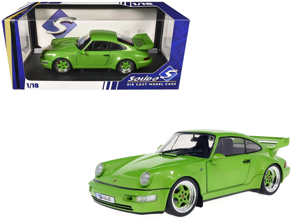 Solido Solido 1990 Porsche 911 (964) Carrera RS "Streetfighter" Green Metallic 1/18 hobby collectible — product photo