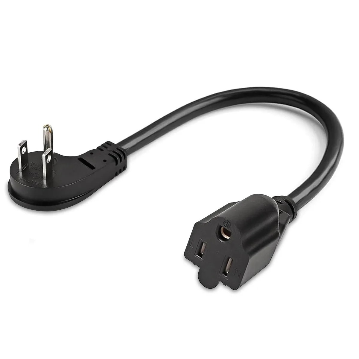  LBSC 1 ft 14 AWG 15 A 125 V 1875 W flat plug power extension cord — product photo