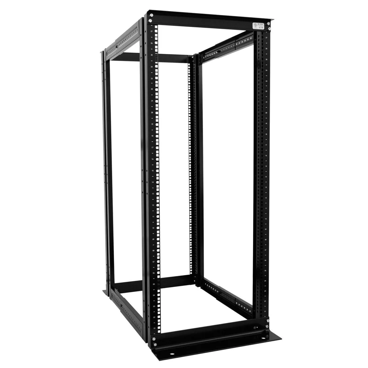WUQ WUQ 27U 4-Post Open Frame Server Rack 19" 24-35" Depth Aluminum — product photo