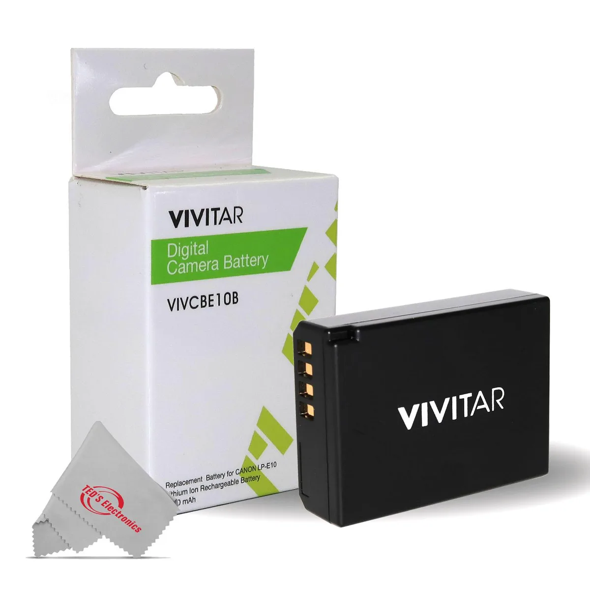 Vivitar Vivitar CB-E10 7.4V 1100 mAh Canon LP-E10 camera battery — product photo