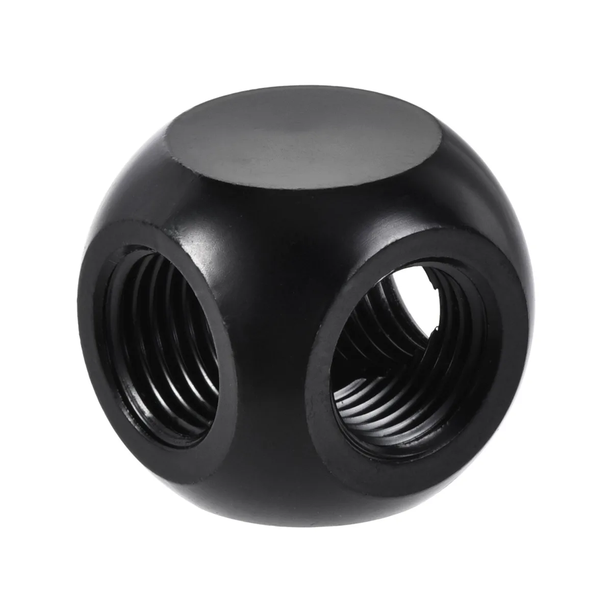 Unique-Bargains Unique-Bargains G1/4 Splitter Fitting Female 3-Way Black 24mm — product photo