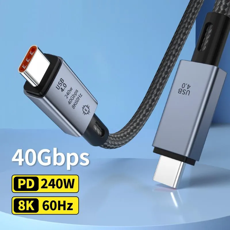 Jansicotek Jansicotek USB4 Thunderbolt 4 Cable 4FT 40Gbps 240W 8K@60Hz Grey — product photo