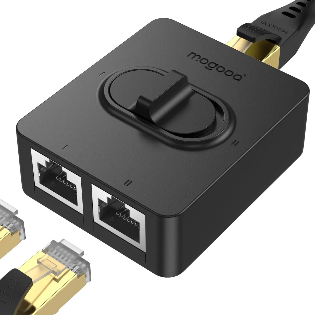  MOGOOD Gigabit Ethernet Switch 1 in 2 Out Network Splitter — product photo