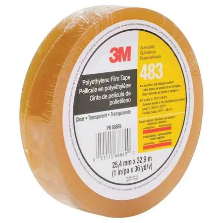 3M 3M 483 Film Tape Clear Polyethylene 1 in x 36 yd — product photo