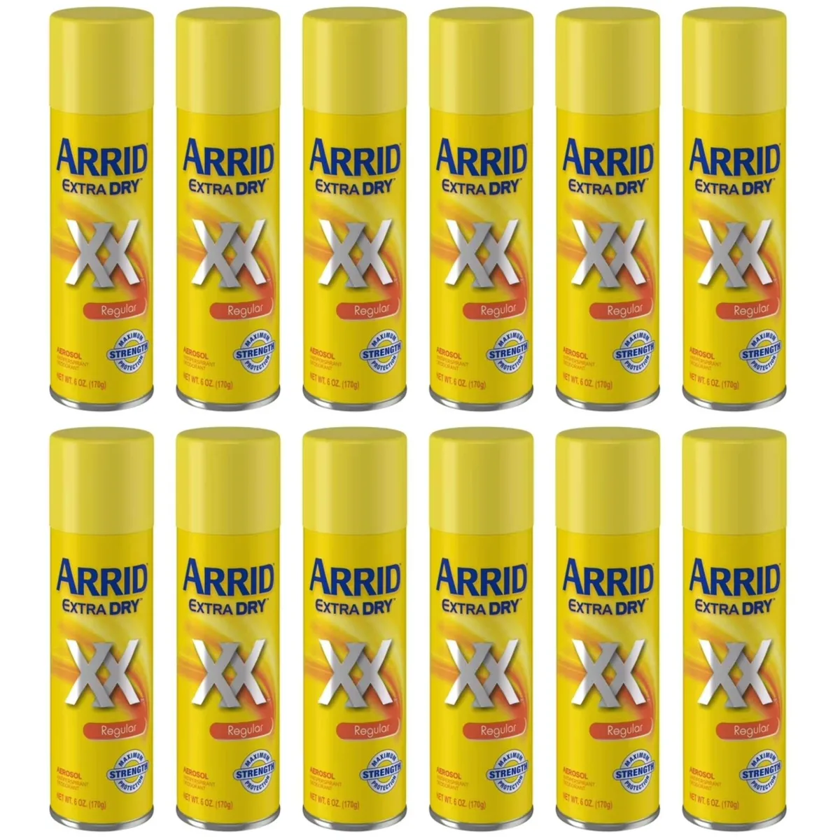 Arrid Arrid 52125748003134 Deodorant Spray 6 oz 12-Pack skin care — product photo