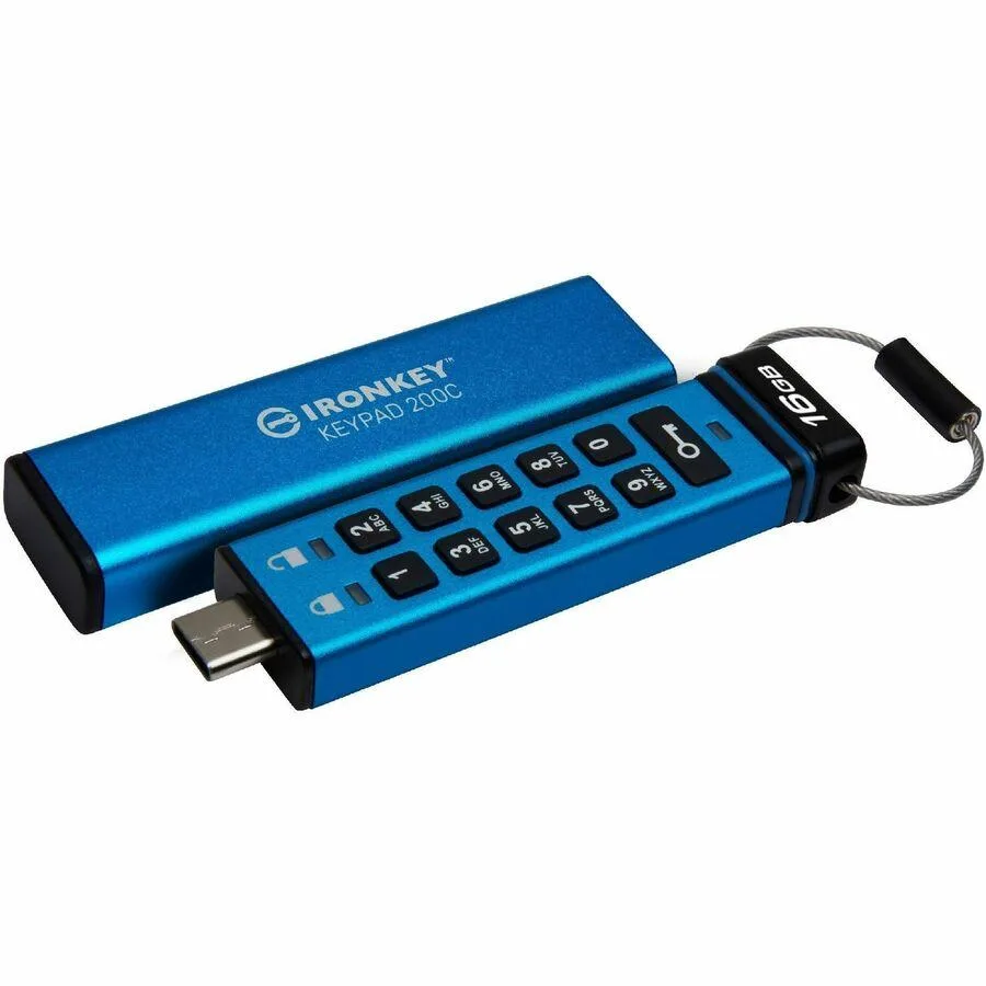 Kingston Technology Corp. Kingston IronKey Keypad 200C 16GB USB 3.2 Gen 1 Type-C USB flash drive — product photo