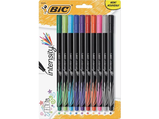 BIC BIC FPINFAP10-AST Intensity Porous Point Pen 0.4mm Assorted 10 Pack — product photo