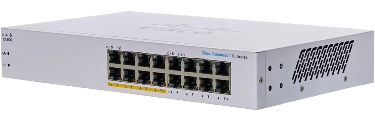 Cisco Systems, Inc. Cisco Systems, Inc. CBS110-16PP-NA 16-port network switch — product photo