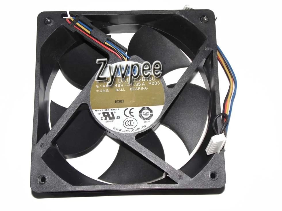 Zyvpee Zyvpee DA12032B48U 120mm 32mm 48V .35A 4-wire case fan — product photo
