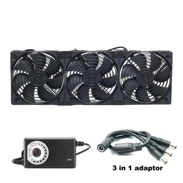 SXDOOL SXDOOL SXD12025 3IN1 3-Fan DC Cooling Kit 120x120x25mm — product photo