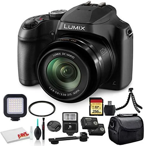 Panasonic Panasonic Lumix DC-FZ80DK Camera Kit with 256GB Card, Light, Battery, Flash, Bag, Tripod — product photo