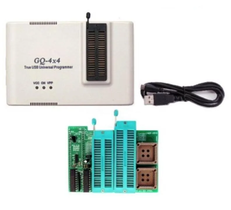 GQ GQ PRG-112 True USB Willem Programmer GQ-4X V4 40pin ZIF + 16-bit EPROM Adapter 42pin PLCC44 — product photo