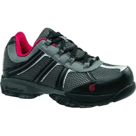 Nautilus Safety Footwear Nautilus Safety Footwear N1343 7.5W Athletic Shoe Gray/Red — product photo