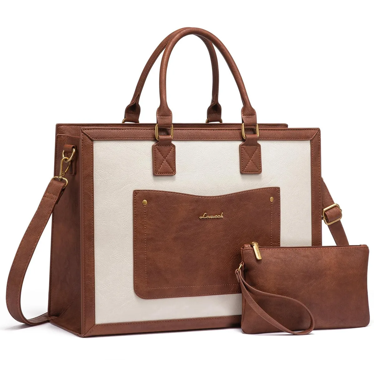 Avantalk Avantalk 2 in 1 Accessory 15.6" Vegan Leather Tote Bag — product photo