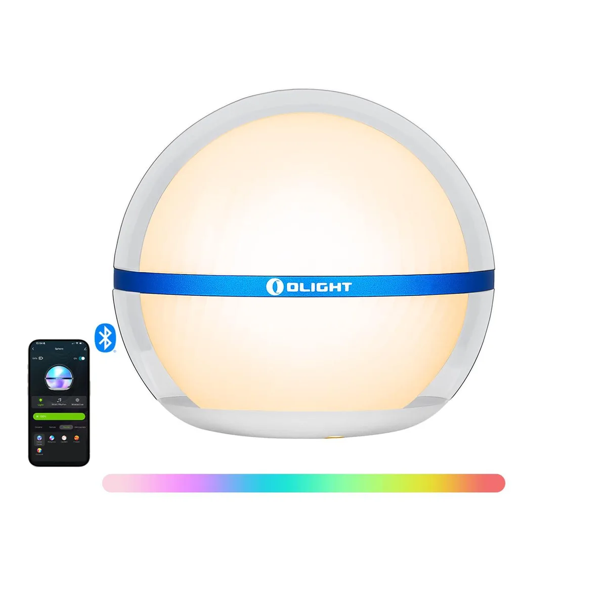 Small transparent sphere lamp 2.26 inches diameter with magnetic base