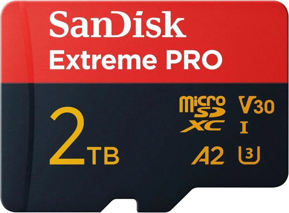 SanDisk SanDisk Extreme PRO microSDXC 2TB UHS-I U3 V30 A2 250MB/s SDSQXCD-2T00-GN6MA memory card — product photo