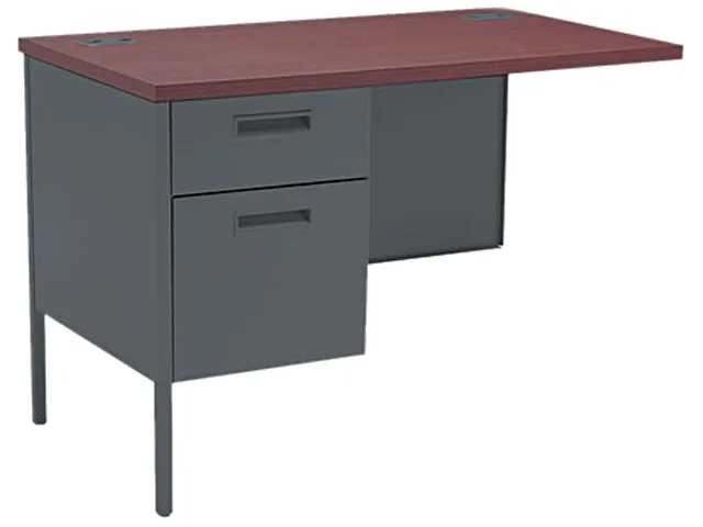 HON HON P3236LNS Metro Classic Left Return 42" x 24" Mahogany Charcoal — product photo