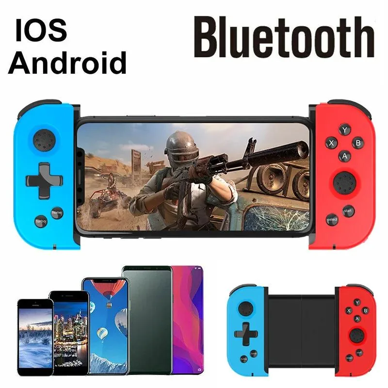 Red wireless gamepad with retractable phone holder up to 168mm