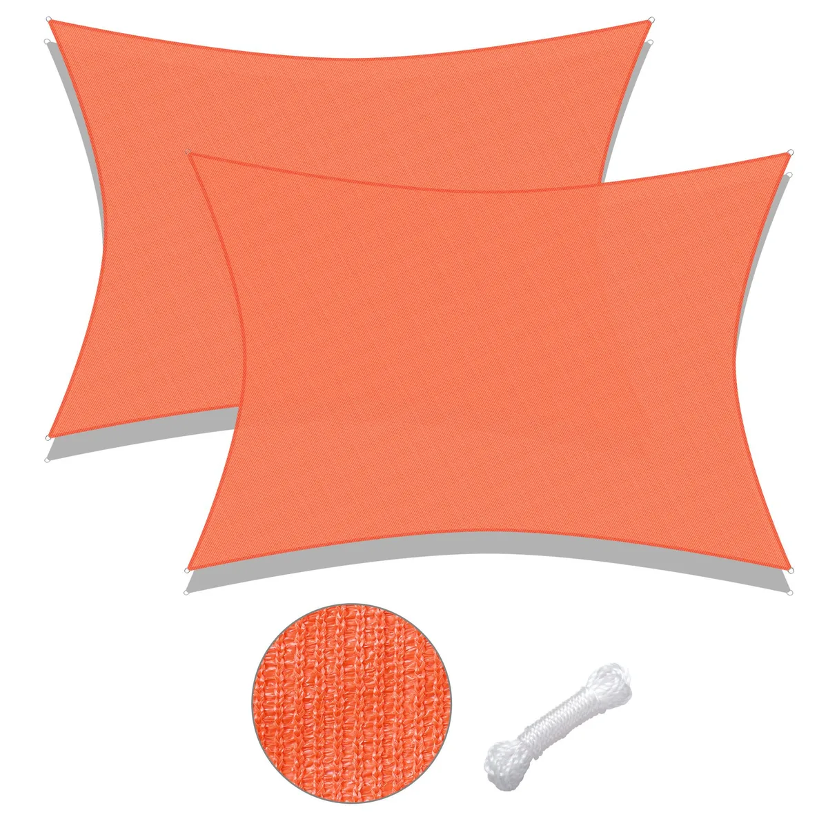 Yescom USA, Inc. Yescom USA, Inc. 2-Pack 19x13 Ft Rectangle Sun Shade Sail Canopy — product photo