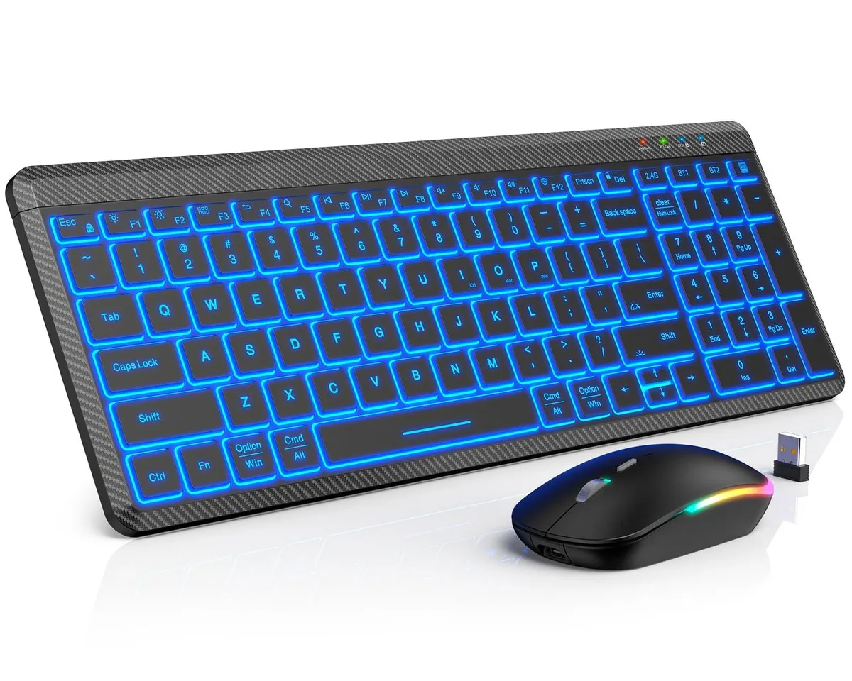  Philips 100-Key Mechanical Gaming Keyboard and Mouse, 2.4 GHz / Bluetooth / Wired, Black — product photo