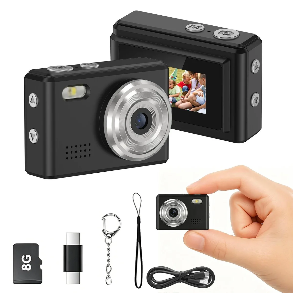  Leinlume 1080P Mini Keychain Camera 8GB Card 80 min Video Capturing Device — product photo
