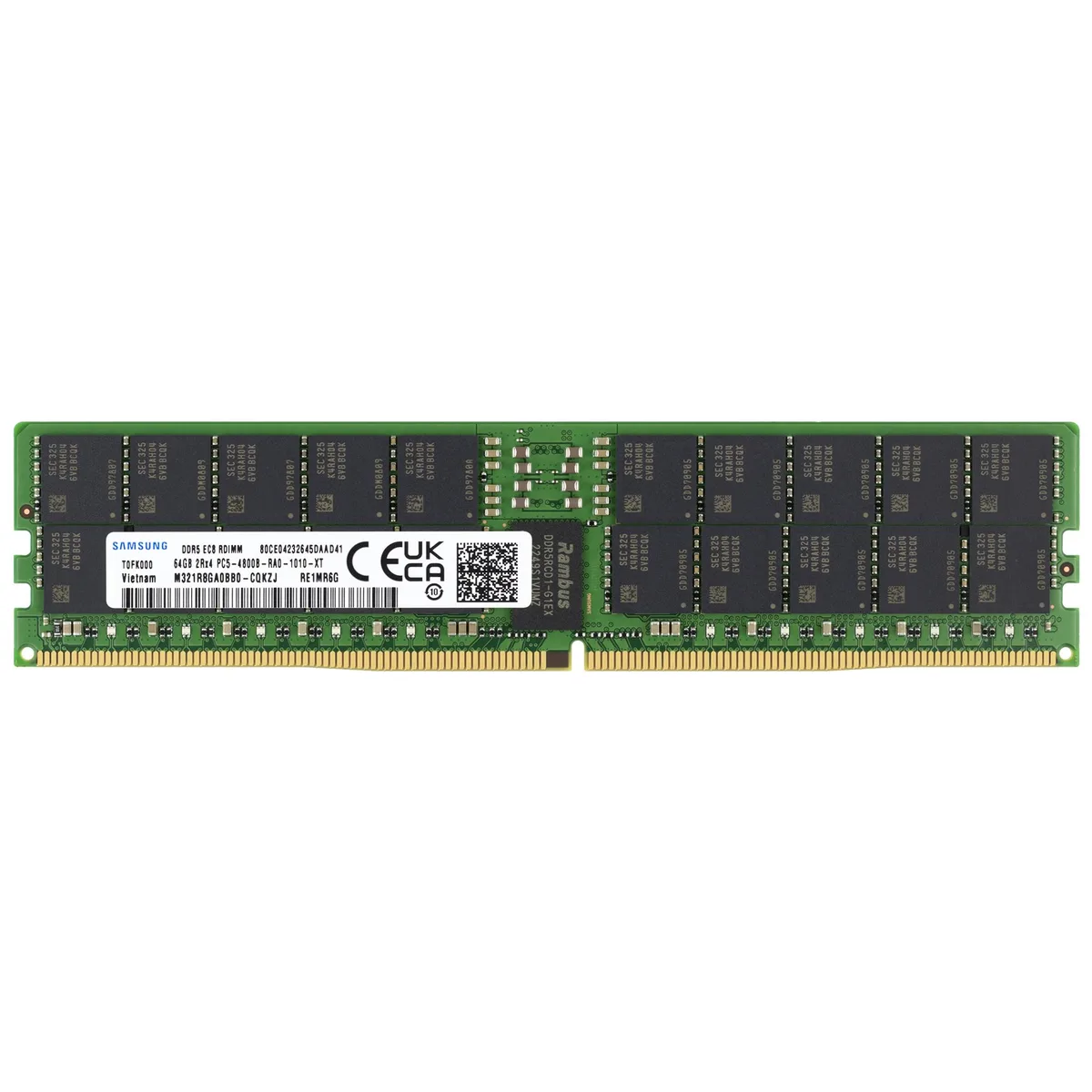 SAMSUNG SAMSUNG M321R8GA0BB0-CQK 64GB DDR5 4800 2Rx4 EC8 RDIMM ECC server RAM — product photo